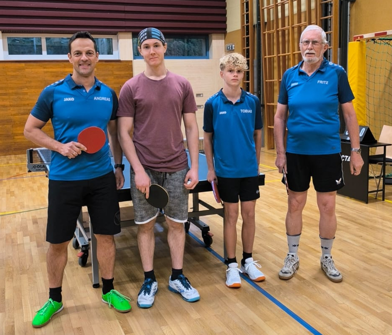 V.l.n.r.: Rauscher Andreas, Slivin Stepan,  Rolinek Tobias, Milcke Fritz Herren C Mannschaft 2025